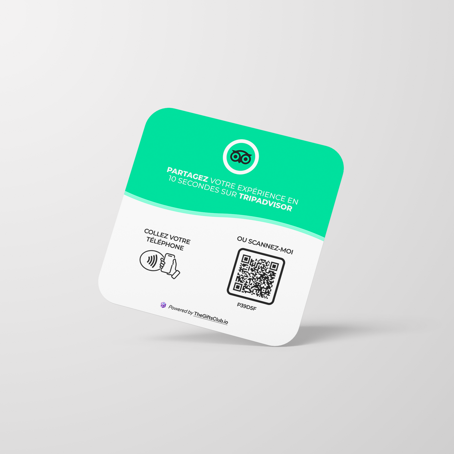 Plaque NFC TripAdvisor