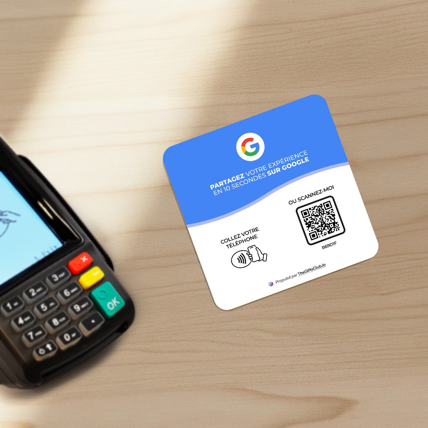 Plaque NFC Avis Google