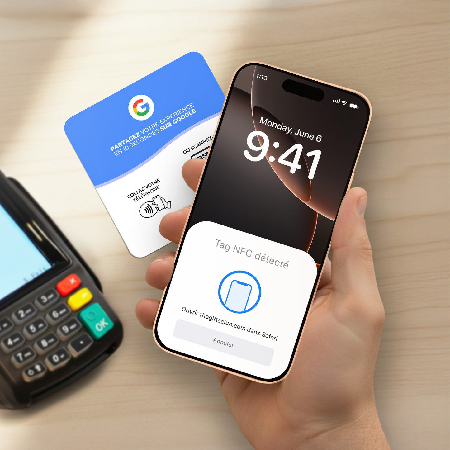 Plaque NFC Avis Google