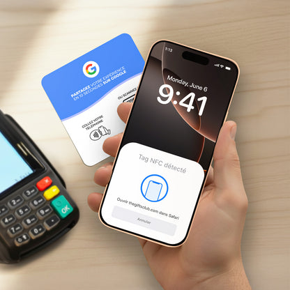Plaque NFC Avis Google