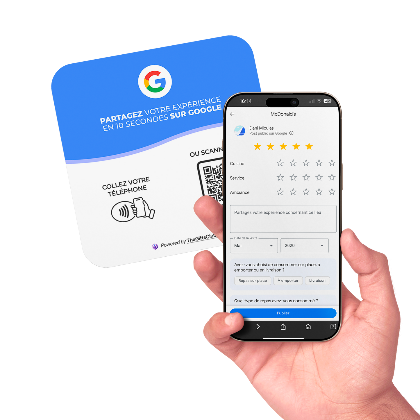 Plaque NFC Avis Google