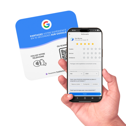 Plaque NFC Avis Google