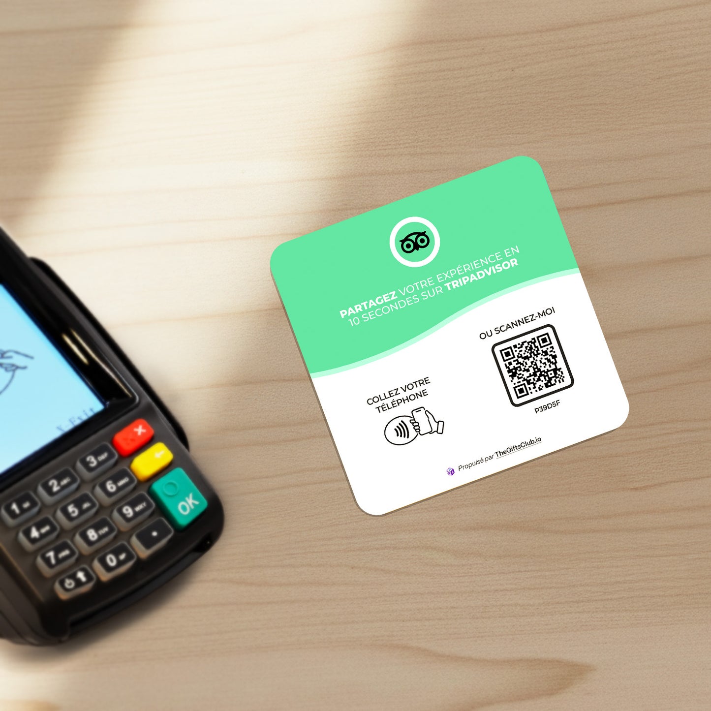 Plaque NFC TripAdvisor